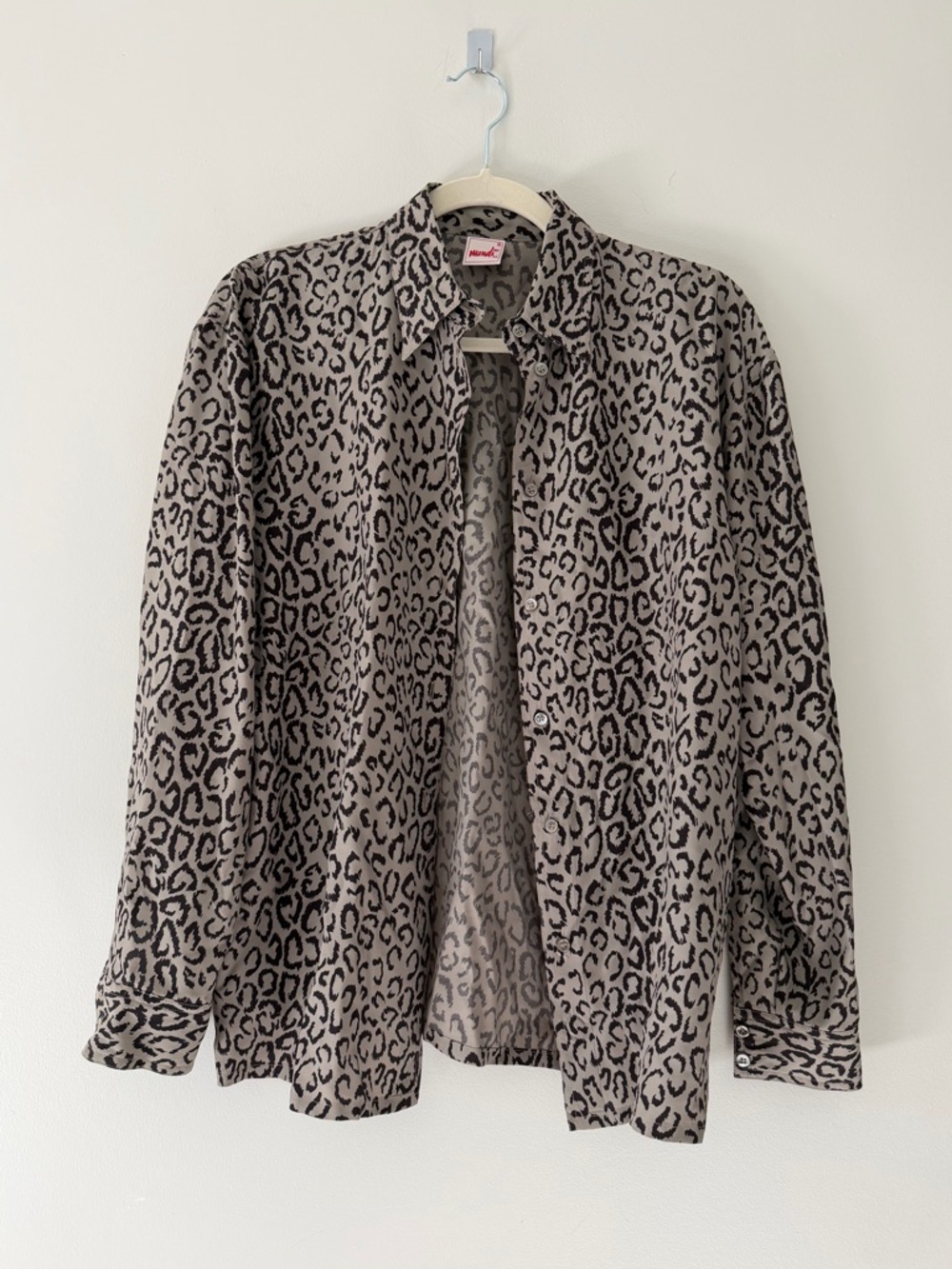 MONDI Vintage leopard animal print viscose blouse sz 36